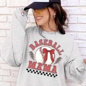 Gildan Gray Baseball Mama Sweatshirt